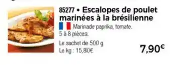 Escalopes De Poulet Marinèes A La Brèsilienne
