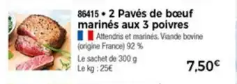 Thiriet 2 Pavès De Boeuf Marinès Aux 3 Poivres offre