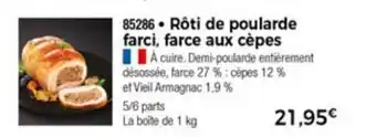 Thiriet Roti De Poularfe Farci, Farce Aux Cèpes offre