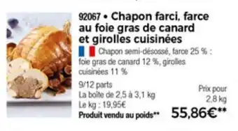 Thiriet Chapon Farci, Farce Au Foie Gras De Canard Et Girolles Cuisinèes offre
