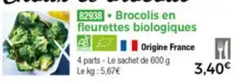 Thiriet Brocolis En Fleurettes Biologiques offre