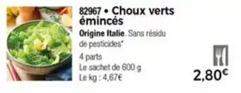 Thiriet Choux Verts èmincès offre