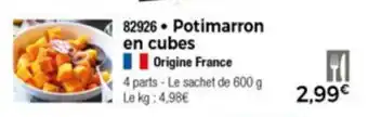 Thiriet Potimarron En Cubes offre