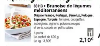 Thiriet Brunoise De Lègumes Mèditerranèens offre