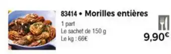 Thiriet Morilles Entières offre