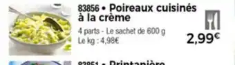 Thiriet Poireaux Cuisinès a la Crème offre