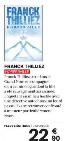 Carrefour Franck thilliez : norferville offre