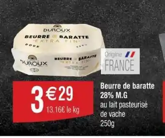 Cora x Carrefour Beurre de baratte offre