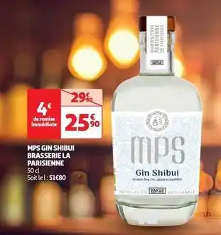 Mps - gin shibui brasserie la parisienne