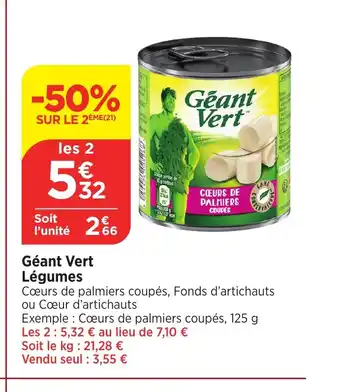 Bi1 Géant Vert Légumes offre