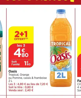 Bi1 Oasis offre