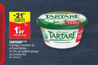 ALDI TARTARE offre