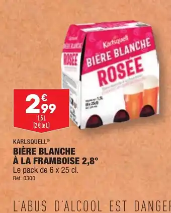 ALDI BIERE BLANCHE À LA FRAMBOISE 2,8° offre