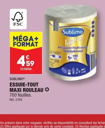 ALDI ESSUIE-TOUT MAXI ROULEAU offre