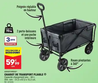 ALDI CHARIOT DE TRANSPORT PLIABLE ✪ offre