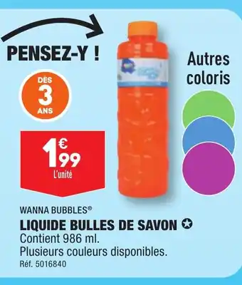 ALDI LIQUIDE BULLES DE SAVON offre