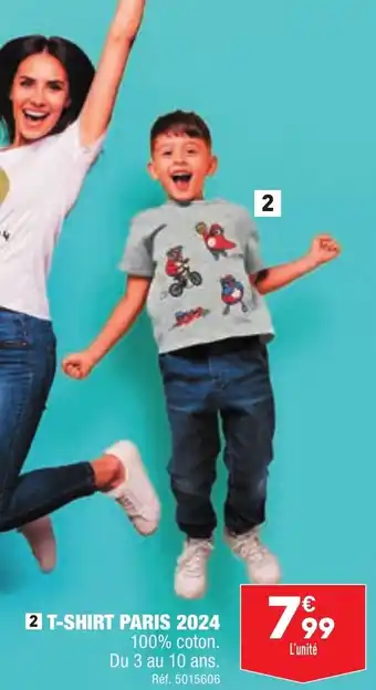 ALDI T-SHIRT PARIS 2024 100% coton. offre