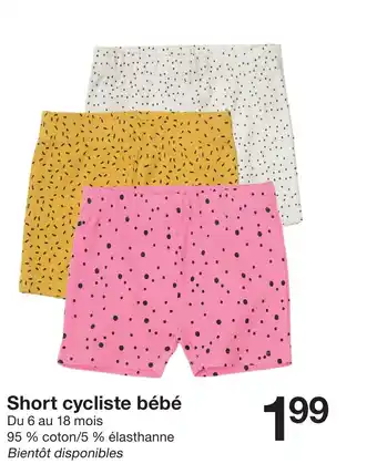 Zeeman Short cycliste bébé offre