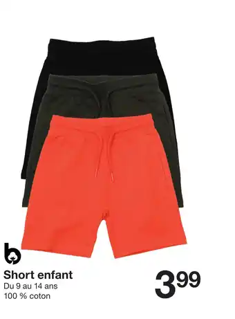 Zeeman Short enfant offre