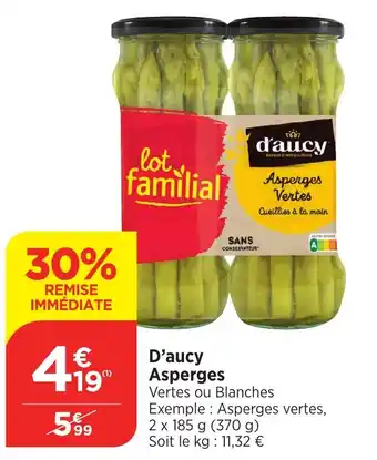 Bi1 D'aucy Asperges offre