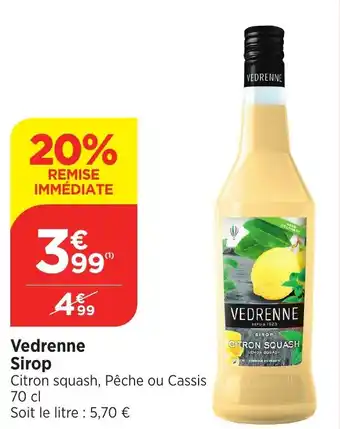 Bi1 Vedrenne Sirop offre