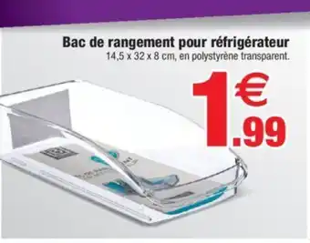 Bazarland Bac de rangement pour réfrigérateur offre