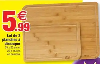 Bazarland Lot de 2 planches à découper offre