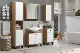 Bricorama Ensemble Salle de bain BIANCA 69 x 61 x 33 cm offre