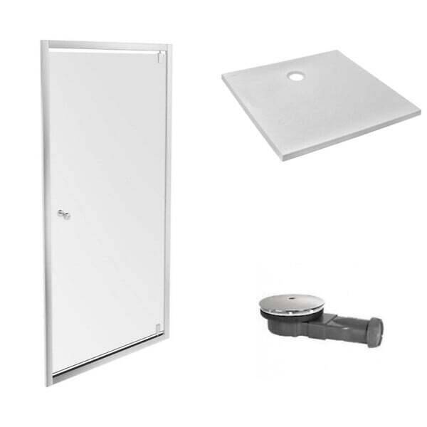 Promo Receveur douche JACOB DELAFON Ipso 80 x 80 + paroi porte