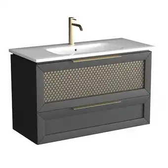 Bricorama Meuble salle de bain CHIC 60-80-100 cm en plusieurs couleurs - Couleur: Noir - Largeur: 100 offre