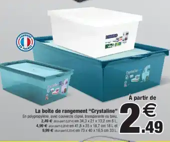 Bazarland La boîte de rangement "Crystaline” offre