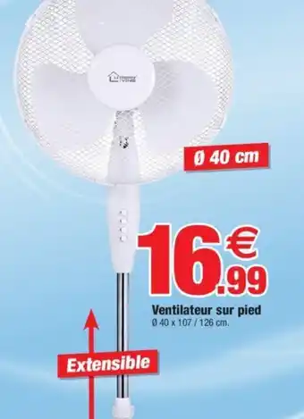 Bazarland Ventilateur sur pied offre