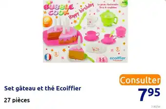 Action Ecoiffier set gâteau et thé offre