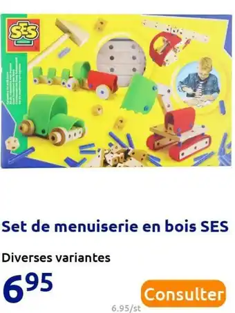 Action Ses set de menuiserie en bois offre