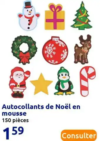 Autocollants de noël en mousse
