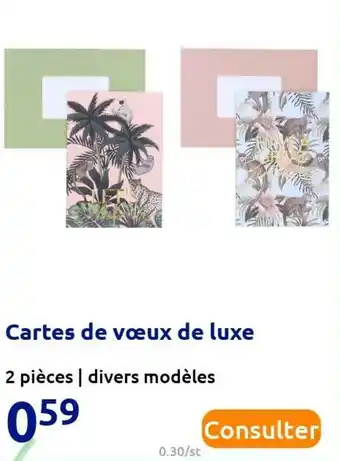 Action Cartes de vœux de luxe offre