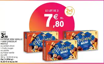 Intermarché Hyper EXTRÊME MINI VANILLE + MINI CHOCOLAT NESTLÉ offre