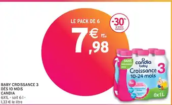 Intermarché Hyper BABY CROISSANCE 3 DÈS 10 MOIS CANDIA offre