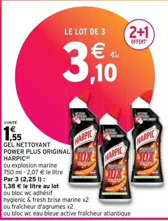 Intermarché Hyper GEL NETTOYANT POWER PLUS ORIGINAL HARPIC (b) offre