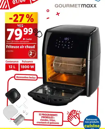 Lidl GOURMET MAXX Friteuse air chaud offre