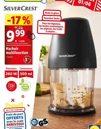 Lidl SILVER CREST Hachoir multifonction offre