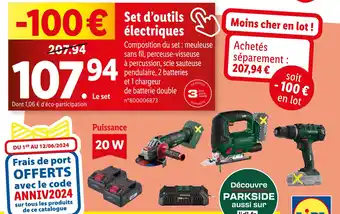 Lidl PARKSIDE Set d’outils électriques offre