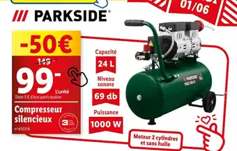 Lidl PARKSIDE Compresseur silencieux offre