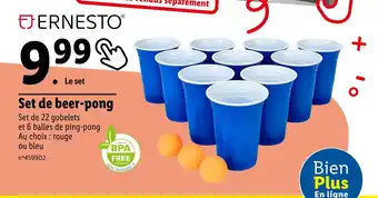 Lidl ERNESTO Set de beer-pong offre