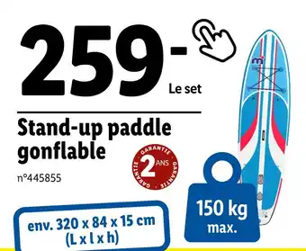 Lidl Mistral Stand-up paddle gonflable offre