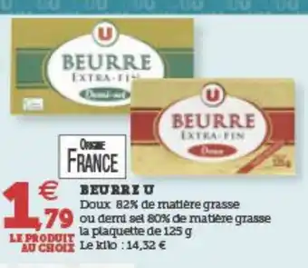 U Express BEURRE U offre