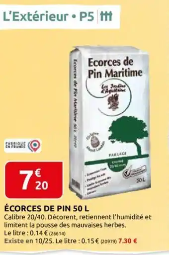 Rural Master ÉCORCES DE PIN 50 L offre