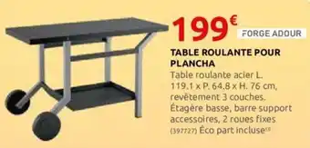 Rural Master TABLE ROULANTE POUR PLANCHA offre