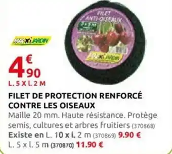 FILET DE PROTECTION RENFORCÉ CONTRE LES OISEAUX