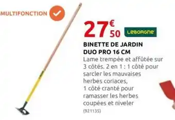Rural Master BINETTE DE JARDIN DUO PRO 16 CM offre